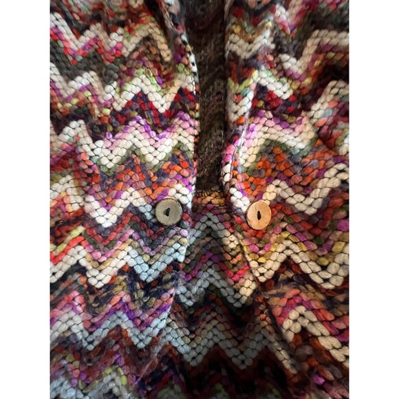 Ellison Blazer Jacket Knit Sweater Cardigan S Y2K 70s Cottage Cozy Boho Rainbow - Picture 6 of 8